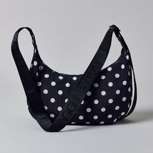 BAGGU Polka Dot Medium Crescent Crossbody Bag